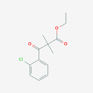 molecular formula C13H15ClO3 B8293671 Ethyl 2,2-dimethyl(2-chlorobenzoyl)acetate 