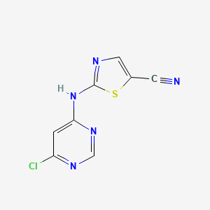 2-[(6-Chloropyrimidin-4-yl)amino]-1,3-thiazole-5-carbonitrile