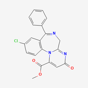 1-carbomethoxy-9-chloro-7-phenylpyrimido[1,2-a][1,4]benzodiazepin-3(5H)-one