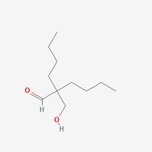 molecular formula C11H22O2 B8293732 2-Butyl-2-(hydroxymethyl)hexanal 