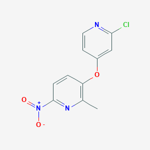 3-((2-Chloropyridin-4-yl)oxy)-2-methyl-6-nitropyridine