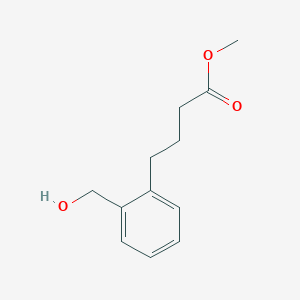 molecular formula C12H16O3 B8293752 4-(2-Hydroxymethyl-phenyl)-butyric acid methyl ester 