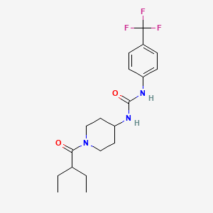 molecular formula C19H26F3N3O2 B8293808 1-(1-(2-Ethylbutanoyl)piperidin-4-yl)-3-(4-(trifluoromethyl)phenyl)urea 