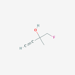 molecular formula C5H7FO B8293825 1-Fluoro-2-methylbut-3-yn-2-ol 
