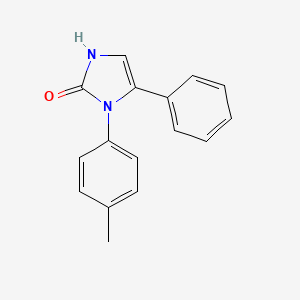 molecular formula C16H14N2O B8293831 1-(4-Methylphenyl)-5-phenyl-4-imidazolin-2-one 