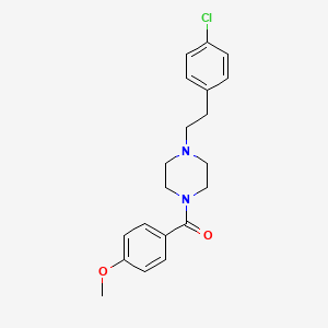 molecular formula C20H23ClN2O2 B8293857 1-[2-(4-Chlorophenyl)-ethyl]-4-(4-methoxybenzoyl)piperazine 