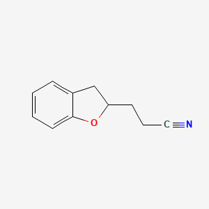 molecular formula C11H11NO B8293860 2-Cyanoethyl-2,3-dihydrobenzofuran 