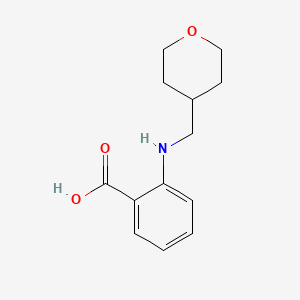 molecular formula C13H17NO3 B8293864 2-(Tetrahydropyran-4-yl)methylaminobenzoic acid 