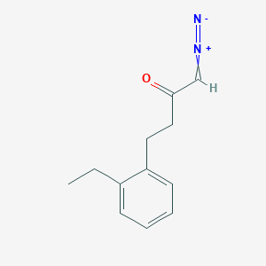 molecular formula C12H14N2O B8293866 1-Diazo-4-(2-ethylphenyl)butan-2-one 