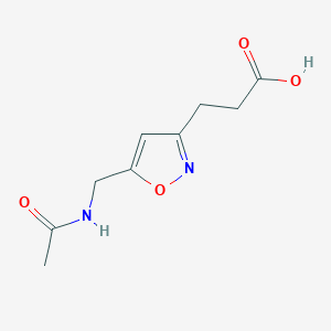 molecular formula C9H12N2O4 B8293872 5-Acetamidomethylisoxazole-3-propionic acid 