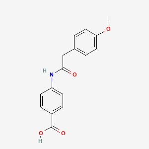 molecular formula C16H15NO4 B8293880 4-(2-(4-Methoxyphenyl)acetamido)benzoic acid 
