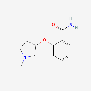 molecular formula C12H16N2O2 B8293883 2-[(1-Methyl-3-pyrrolidinyl)oxy]benzamide CAS No. 28490-67-7