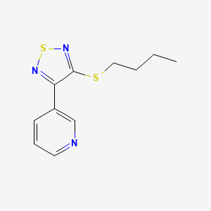 molecular formula C11H13N3S2 B8293891 3-(3-Butylthio-1,2,5-thiadiazol-4-yl)pyridine 
