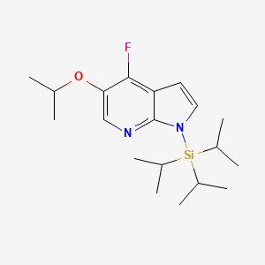 molecular formula C19H31FN2OSi B8293904 4-fluoro-5-isopropoxy-1-(triisopropylsilyl)-1H-pyrrolo[2,3-b]pyridine 