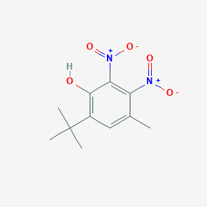 molecular formula C11H14N2O5 B8293943 2,3-Dinitro-4-hydroxy-5-tert-butyltoluene 