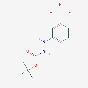 molecular formula C12H15F3N2O2 B8294018 Tert-butyl 2-[3-(trifluoromethyl)phenyl]hydrazinecarboxylate 