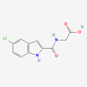 molecular formula C11H9ClN2O3 B8294159 N-[(5-chloro-1H-indol-2-yl)carbonyl]glycine 