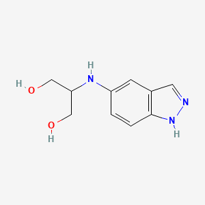 molecular formula C10H13N3O2 B8294167 2-(1H-indazol-5-ylamino)propane-1,3-diol 