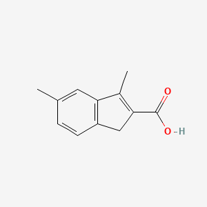 molecular formula C12H12O2 B8294210 3,5-Dimethyl-indene-2-carboxylic acid 