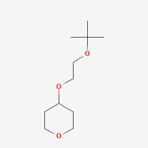 molecular formula C11H22O3 B8294216 4-(2-Tert-butoxyethoxy)tetrahydropyran 