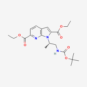 Diethyl (S)-1-(1-((tert-butoxycarbonyl)amino)propan-2-yl)-1H-pyrrolo[2,3-b]pyridine-2,6-dicarboxylate