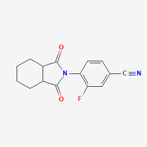 4-(1,3-dioxo-2,3,3a,4,5,6,7,7a-octahydro-1H-isoindol-2-yl)-3-fluorobenzonitrile