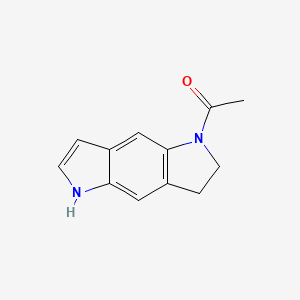 molecular formula C12H12N2O B8294343 1-Acetyl-1,2,3,5-tetrahydropyrrolo[2,3-f]indole 