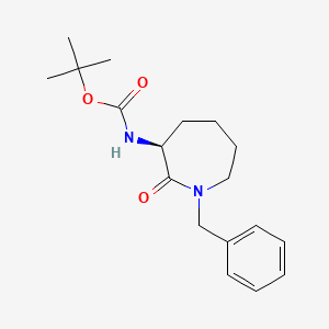 molecular formula C18H26N2O3 B8294360 (S)-tert-butyl 1-benzyl-2-oxoazepan-3-ylcarbamate 