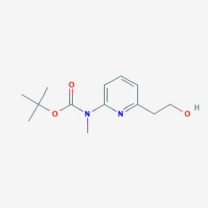 molecular formula C13H20N2O3 B8294395 [6-(2-Hydroxy-ethyl)-pyridin-2-yl]-methyl-carbamic acid tert-butyl ester 