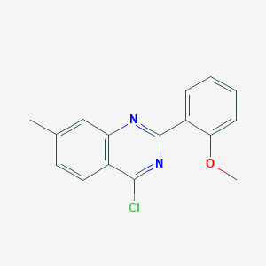 molecular formula C16H13ClN2O B8294397 4-Chloro-2-(2-methoxy-phenyl)-7-methyl-quinazoline 