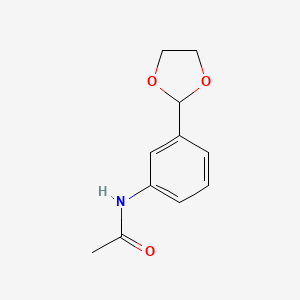 molecular formula C11H13NO3 B8294469 N-[3-(1,3-dioxolan-2-yl)phenyl]acetamide 