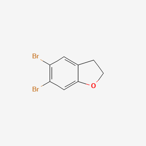 molecular formula C8H6Br2O B8294490 5,6-Dibromo-2,3-dihydrobenzo[b]furan 