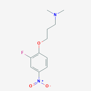 molecular formula C11H15FN2O3 B8294534 {3-[(2-Fluoro-4-nitrophenyl)oxy]propyl}dimethylamine CAS No. 221198-63-6