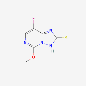 molecular formula C6H5FN4OS B8294578 8-Fluoro-5-methoxy[1,2,4]triazolo[1,5-c]pyrimidine-2-thiol 