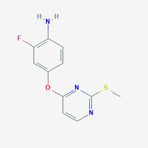 2-Fluoro-4-(2-methylsulfanyl-pyrimidin-4-yloxy)-phenylamine