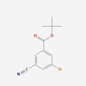 molecular formula C12H12BrNO2 B8294585 t-Butyl 3-bromo-5-cyanobenzoate 