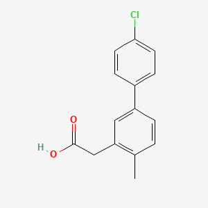 molecular formula C15H13ClO2 B8294597 (4'-Chloro-4-methylbiphenyl-3-yl)acetic acid 