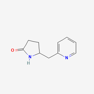 molecular formula C10H12N2O B8294621 5-(Pyridin-2-ylmethyl)pyrrolidin-2-one 
