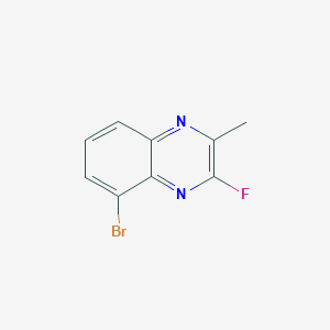 molecular formula C9H6BrFN2 B8294624 5-Bromo-3-fluoro-2-methylquinoxaline 