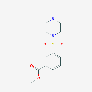 molecular formula C13H18N2O4S B8294638 Methyl 3-((4-methylpiperazin-1-yl)sulfonyl)benzoate 