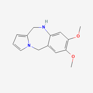 molecular formula C14H16N2O2 B8294654 2,3-dimethoxy-6,11-dihydro-5H-pyrrolo[2,1-c][1,4]benzodiazepine CAS No. 53478-80-1