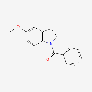 molecular formula C16H15NO2 B8294684 5-Methoxy-1-benzoylindoline 