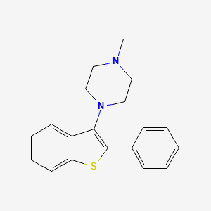molecular formula C19H20N2S B8294693 3-(4-Methylpiperazino)-2-phenyl-benzo(b)thiophene 