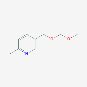 molecular formula C9H13NO2 B8294723 5-Methoxymethoxymethyl-2-methylpyridine 