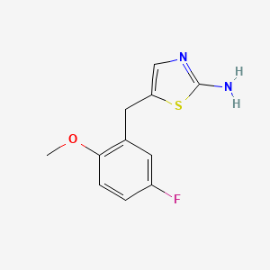 molecular formula C11H11FN2OS B8294736 5-(5-Fluoro-2-methoxy-benzyl)-thiazol-2-ylamine 