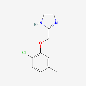 molecular formula C11H13ClN2O B8294762 2-(((4-Chloro-m-tolyl)oxy)methyl)-2-imidazoline 