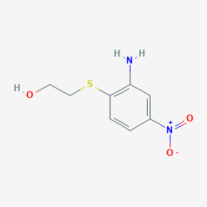 molecular formula C8H10N2O3S B8294794 2-(2-Amino-4-nitrophenylthio)ethanol 