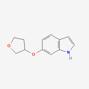 molecular formula C12H13NO2 B8294847 6-(Tetrahydrofuran-3-yloxy)-1H-indole 