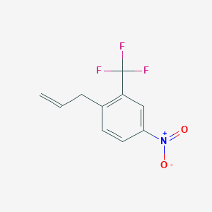 molecular formula C10H8F3NO2 B8294852 Benzene, 4-nitro-1-(2-propen-1-yl)-2-(trifluoromethyl)- 