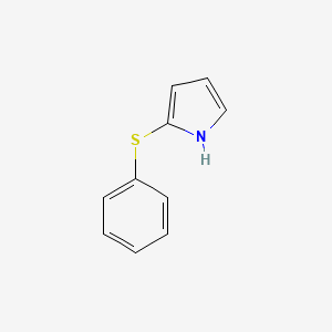 molecular formula C10H9NS B8294878 2-(Phenylthio)-1H-pyrrole 